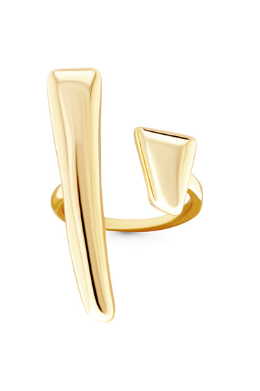 ONNA Ring. Ring topped with an oriental symbol, open-ended, can fit with US sizes 5-7, 18K gold vermeil, handmade, hypoallergenic, water-resistant